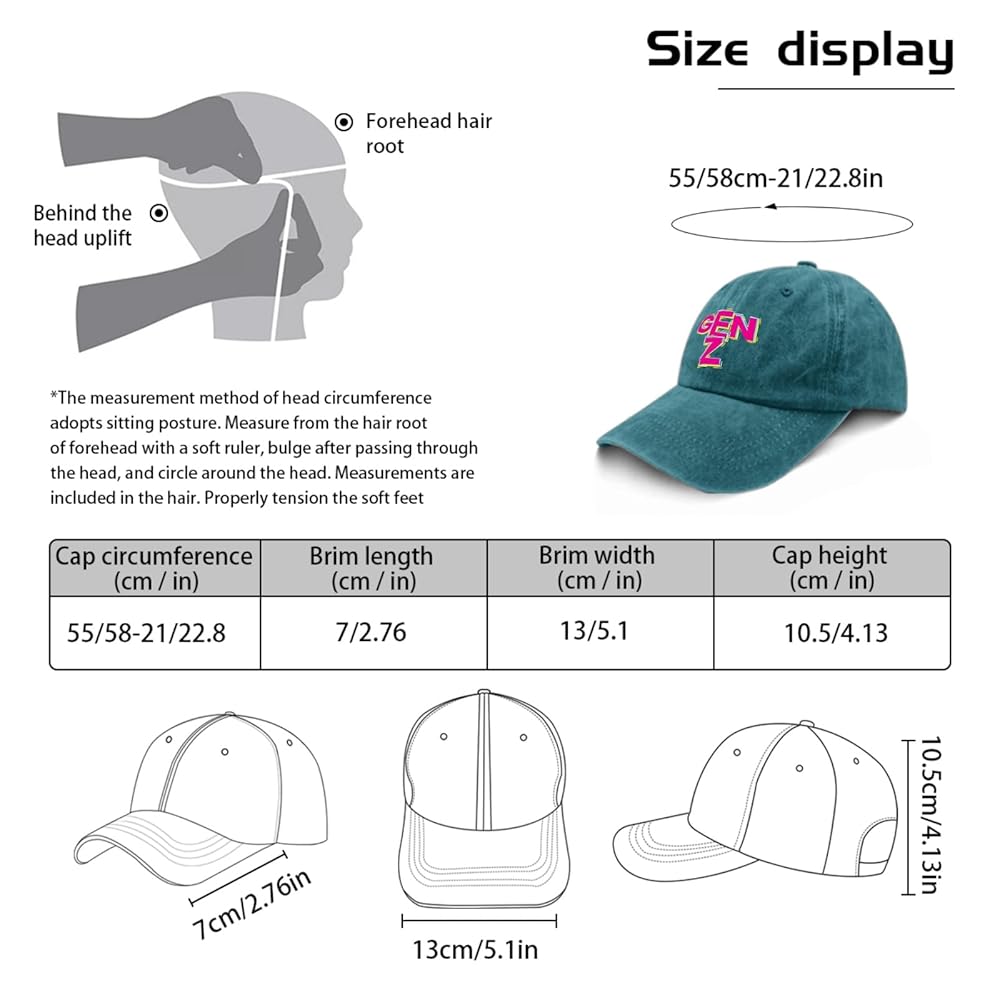 Generation Z gen z Hats Trucker Cap Cyan Blue Trucker Hats